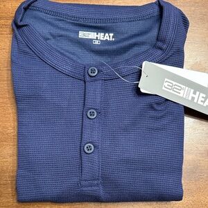 32 Degrees Men's Dark Blue Long Sleeve Henley